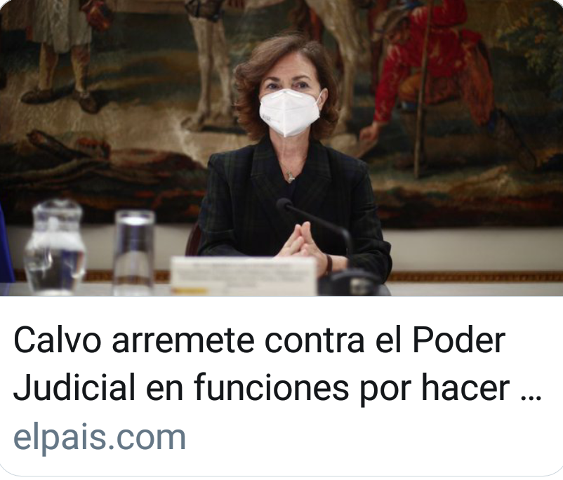 Calvo arremete contra el Poder Judicial