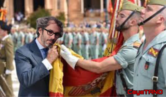 Un extranjero necesita 10 años de residencia para adquirir la nacionalidad española. Un refugiado, 5. Un latinoamericano, 2. James Rhodes solo ha necesitado chupársela a Sánchez. Las ventajas de ser amigo de un socialista. Tuit de El Sr. Derecha con ilustración de Tano