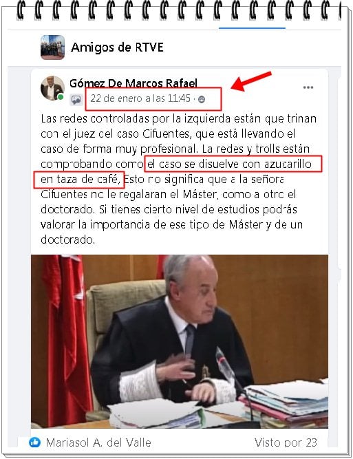 Cristina Cifuentes, absuelta en el caso Máster.