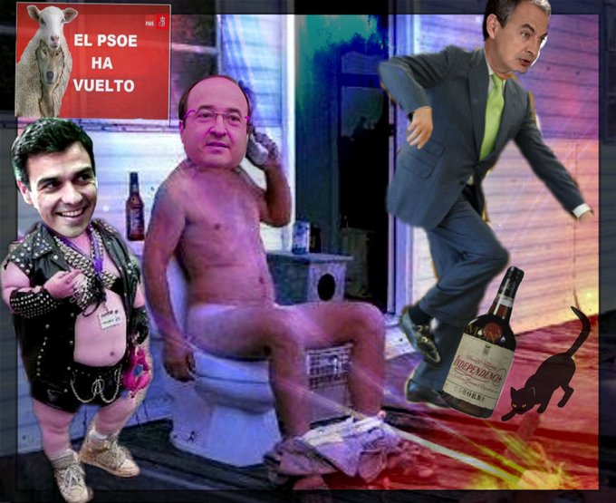 La miserable indecencia de Errejón, Sánchez, Ferreras y demás tropa no tiene límite. Ilustración de Wikipizza