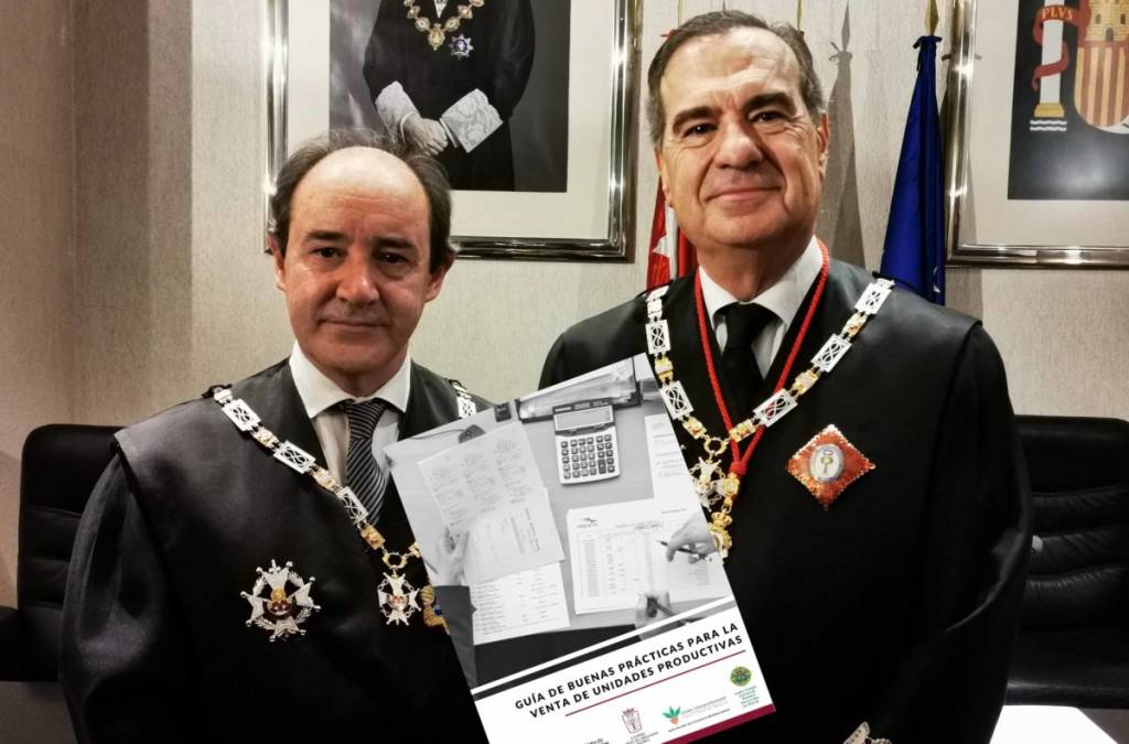 El presidente del TSJM y el decano del ICAM presentan la Guía de Buenas Prácticas para la venta de unidades productivas. Imagen de Confilegal