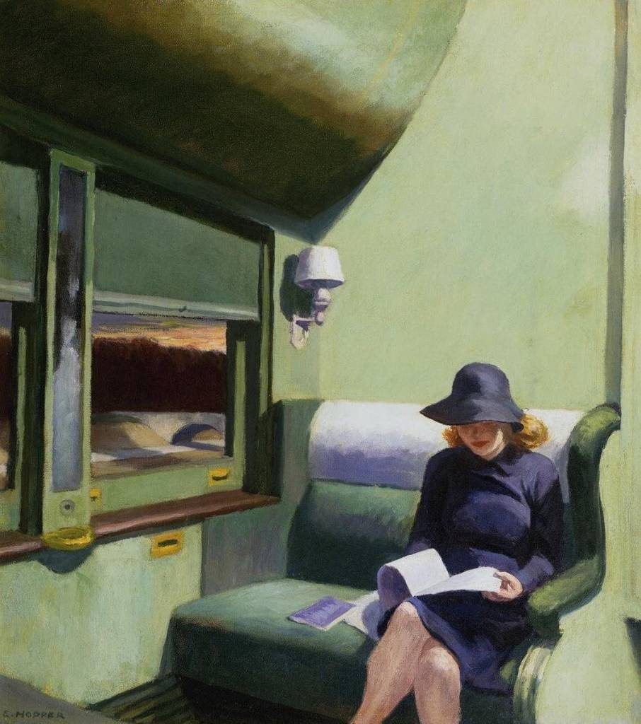 Viajes en el tiempo, en un tiempo de viajes. Edward Hopper, Cimpartimento C car 193