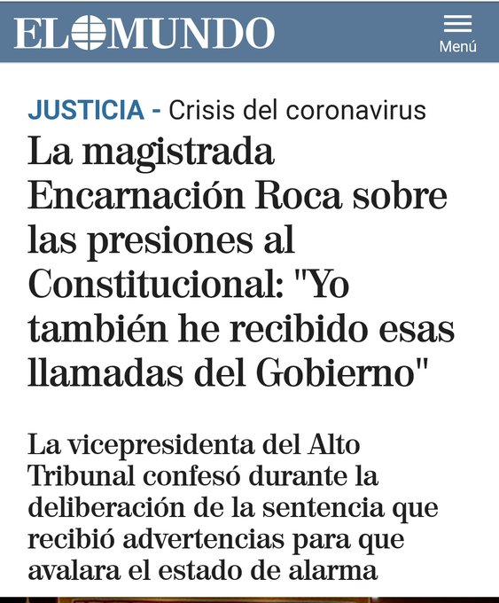 A este gobierno sólo le falta meter una cabeza de caballo en la cama de los jueces. Tuit de Ricardo