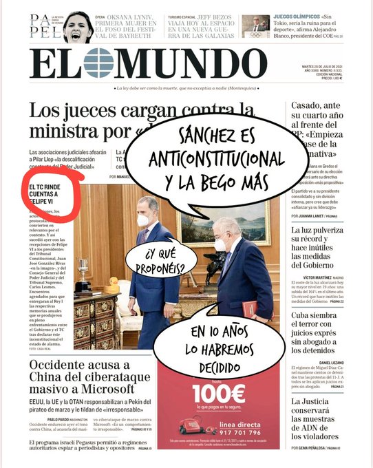El gobierno se cisca en la judicatura por llevar la contraria a Su sanchidad. Por Linda Galmor