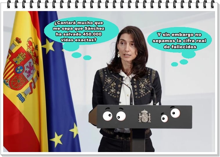 Monologo interior de la nueva portavoz sobre salvados y fallecidos por la pandemia.