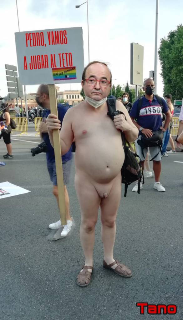 Pedro, vamos a jugar al teto sin vaselina ni ná, un escupitajo y pa entro... Tuit de Tano