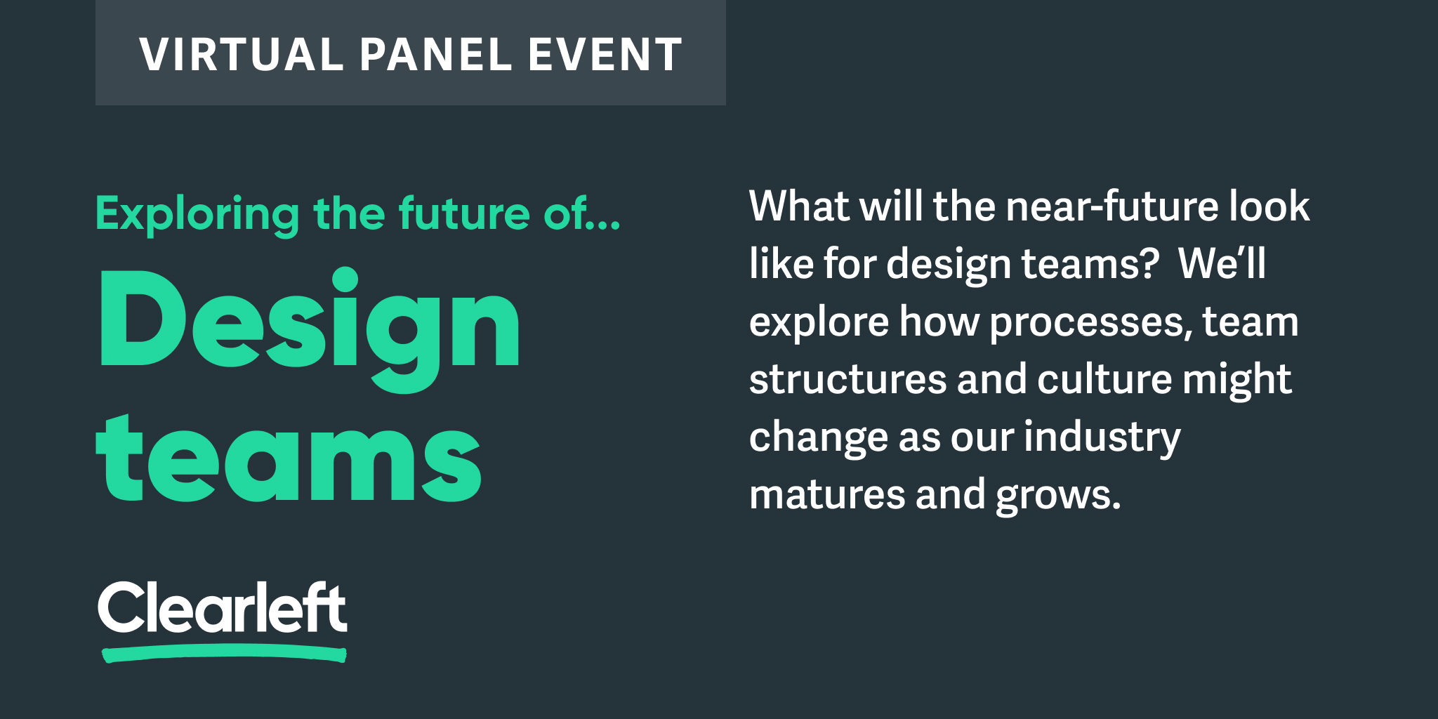 Exploring the future of… Design teams | Clearleft