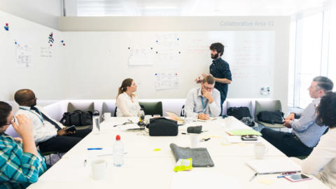 Facilitating one of 10 workshops