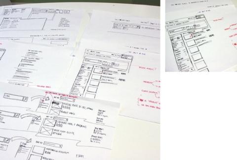 Pages and pages of sketches.