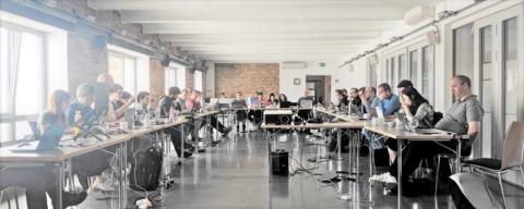 A room filled with members of the CSS working group.