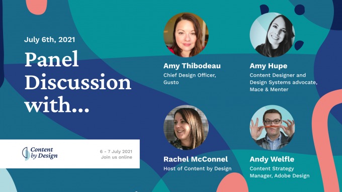 Our four content by design paneliists photos