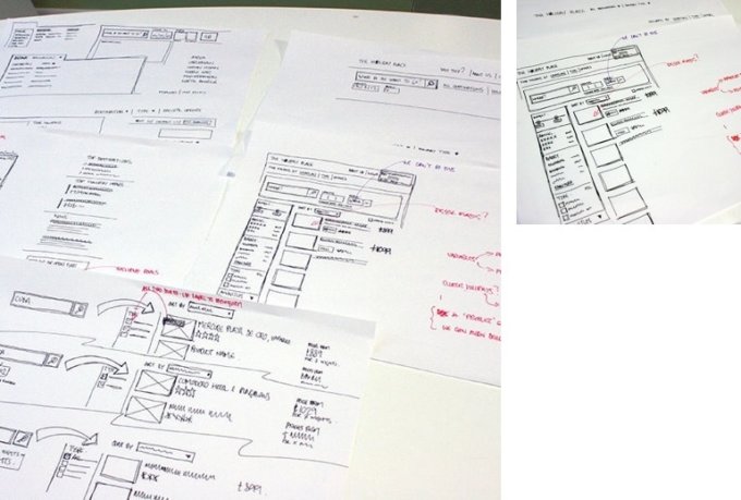 Pages and pages of sketches.