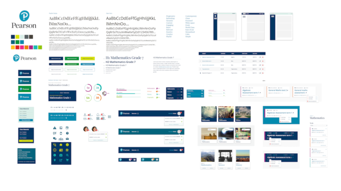 A group of pattern library components designed for Pearson LMS