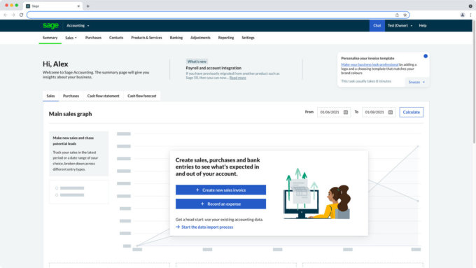 Interactive coded prototype with live data