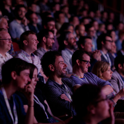 The audience paying rapt attention.