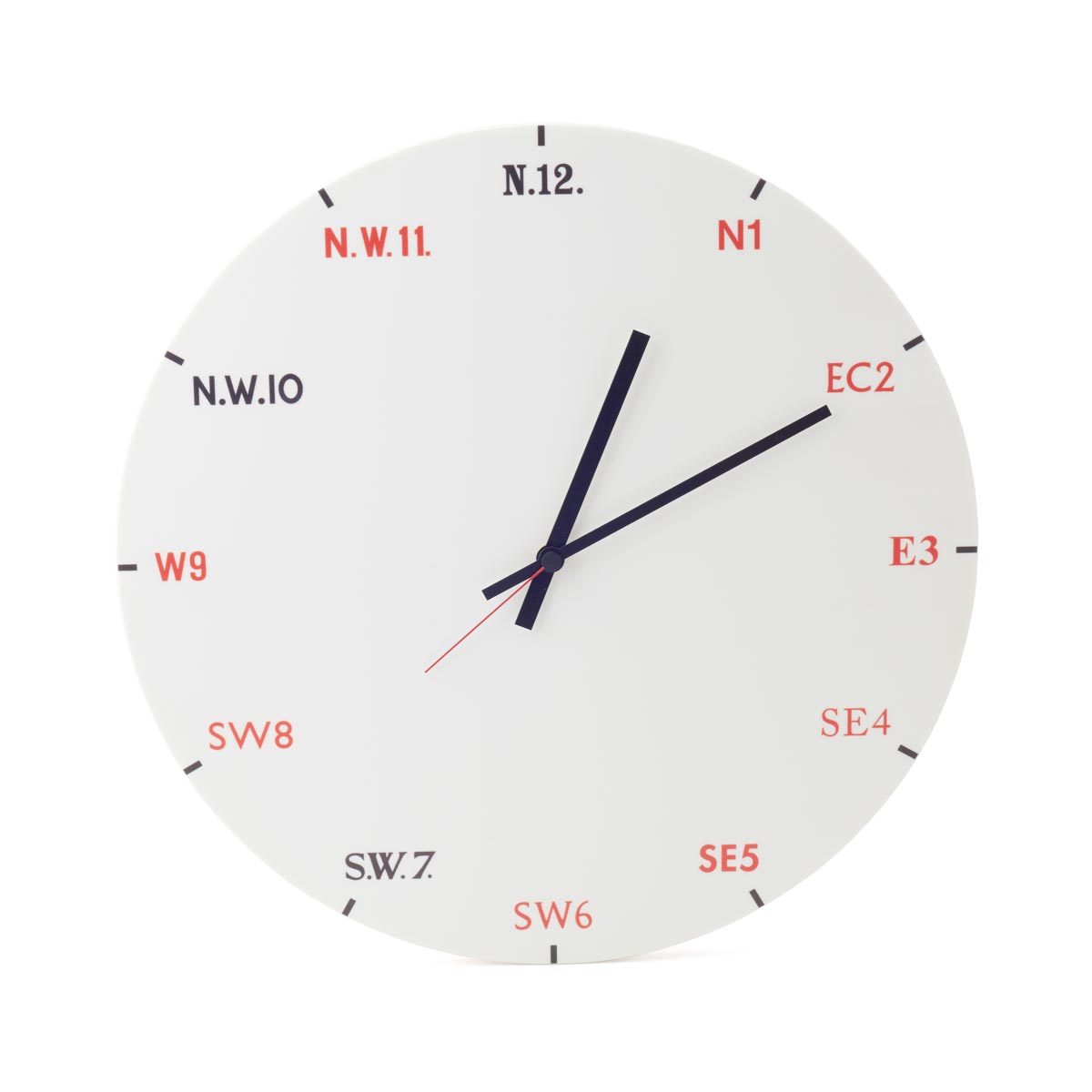 London Postcode Clock by Pentagram