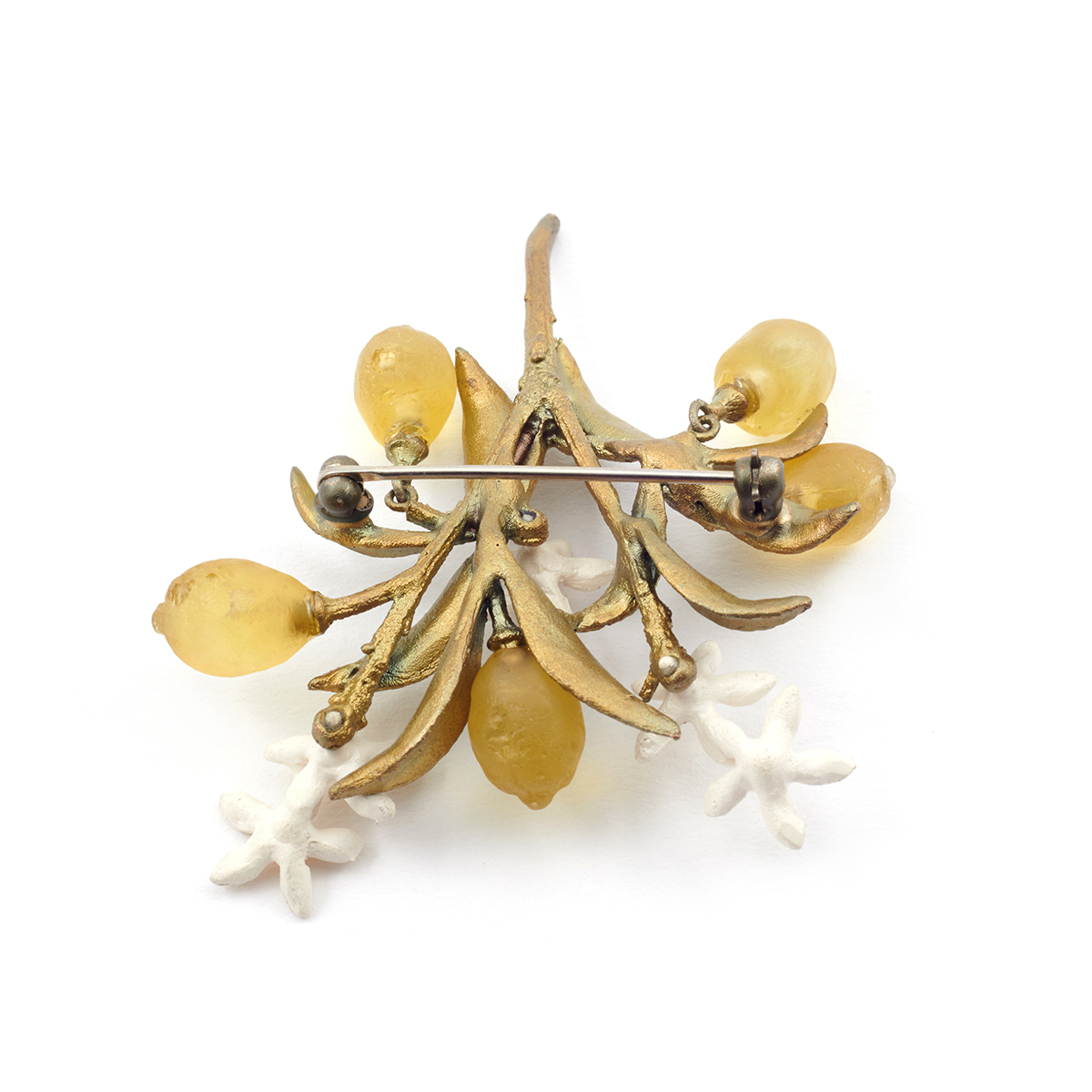 Lemon drop statement brooch by Michael Michaud