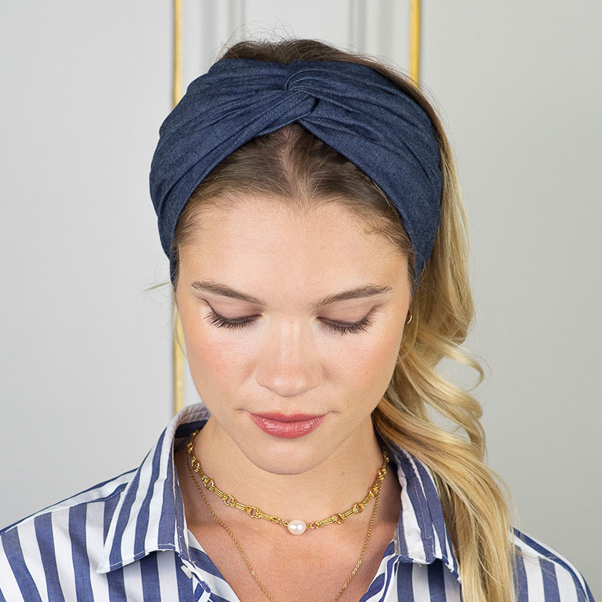 Denim headband