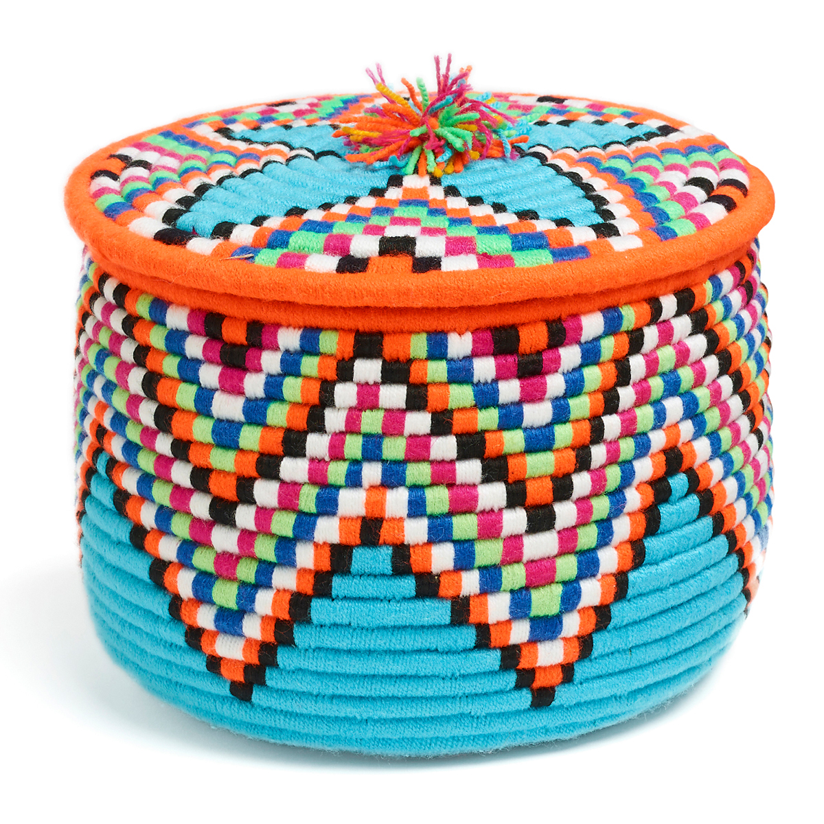 Large blue Iranian kapu basket