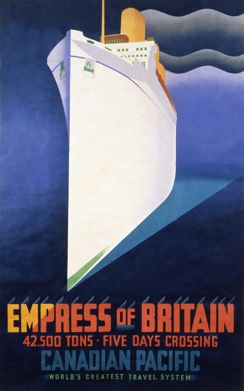 empress of britain travel poster custom print