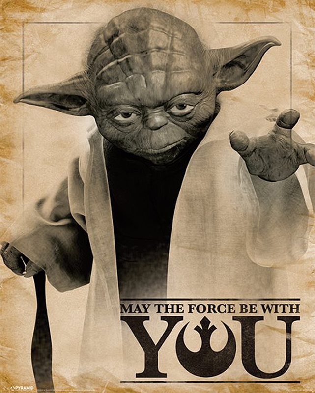 Star Wars Poster Yoda May The Force Be With You Mini Plakat Hochformat 40x50 Cm Ebay