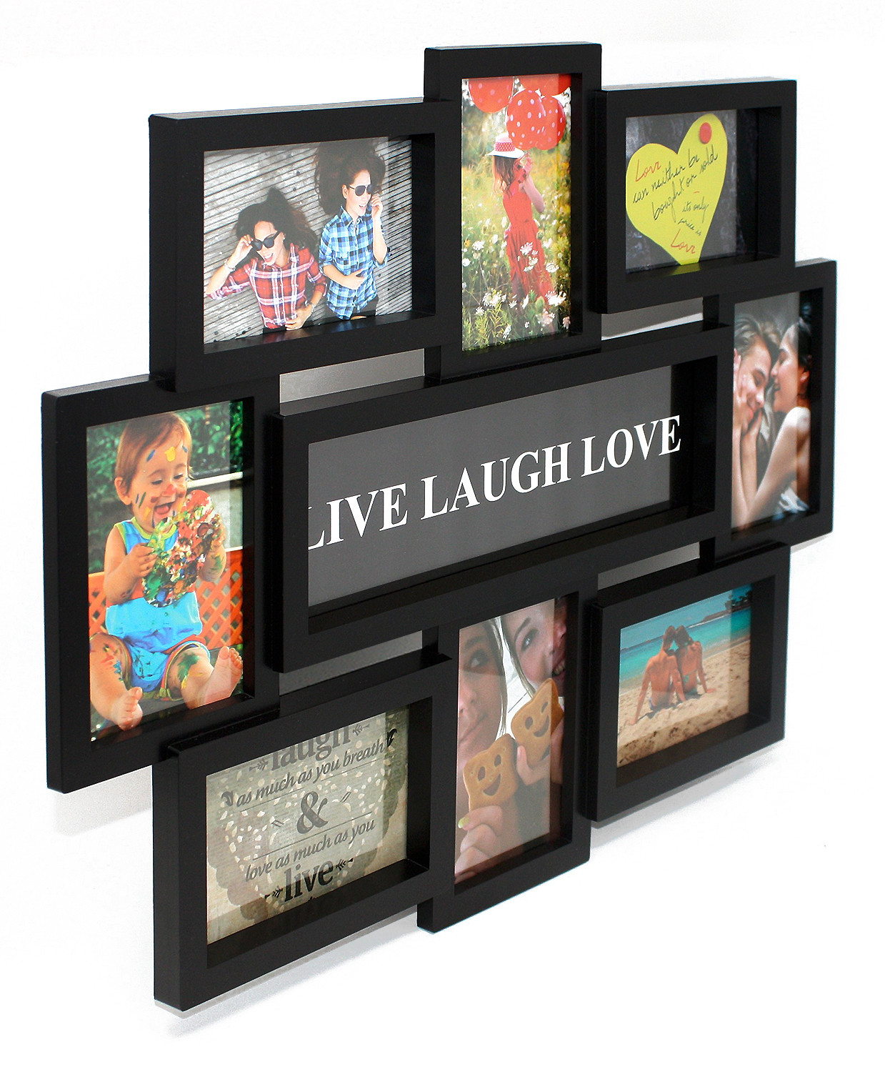 Dekoration Live Laugh Love Bilderrahmen Xl Fotorahmen Schwarz Collage 10 Fotos Galerie Bild Kabtel Mk