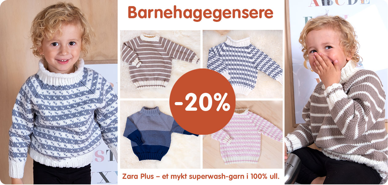 Barnehage gensere Bluum Bluum strikkegenser Barnehage genser Bluum