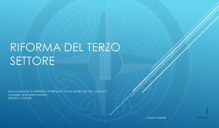 RIFORMA DEGLI ENTI DEL TERZO SETTORE