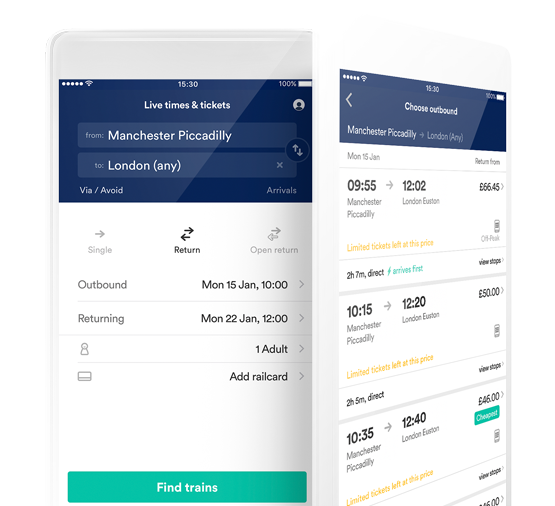 trainline app check train times book tickets save time money
