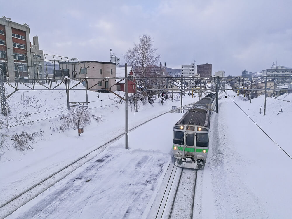 Japan Rail Train in the Snow
