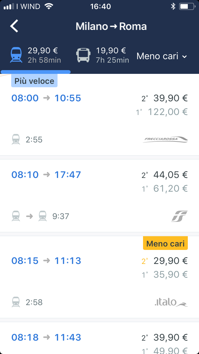 Trainline App orari dei treni e biglietti in un'unica app