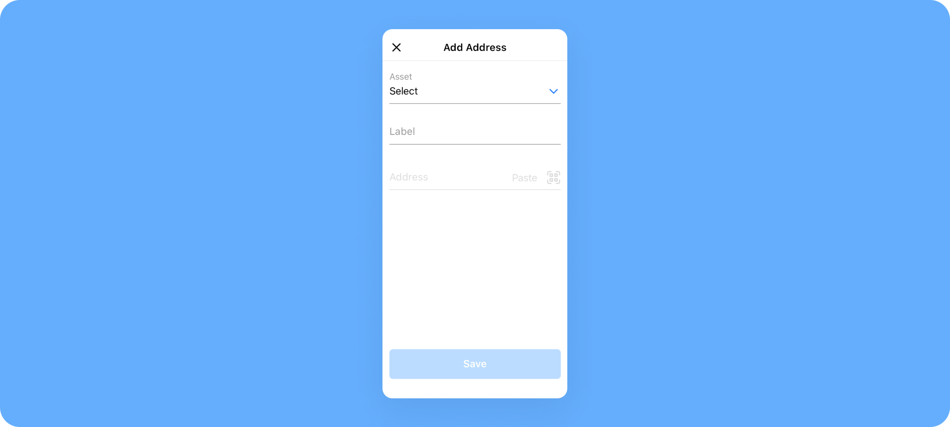 Adding address to Address Book — Mobile app