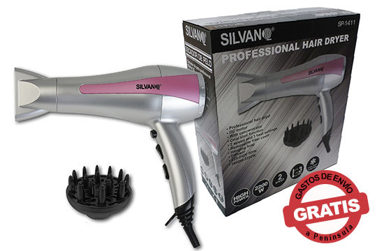 Secador de pelo profesional ¡Con 2 velocidades y 2200W de potencia!