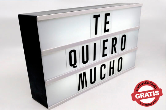 Cartel luminoso para poner mensajes personalizados