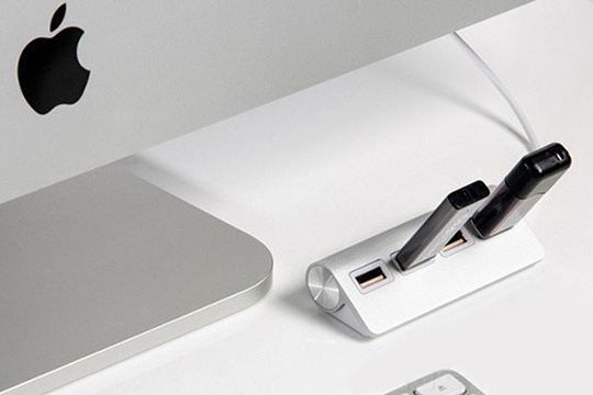USB hub de aluminio con 4 puertos
