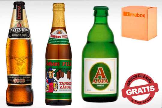 Caja de Birrabox con 6 cervezas