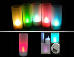 Pack 4 Velas LED multicolor con sensor 