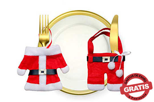 4 guarda cubiertos Papá Noel 