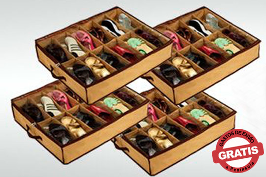 Organizador de zapatos 4 piezas ¡Caben hasta 12 pares!