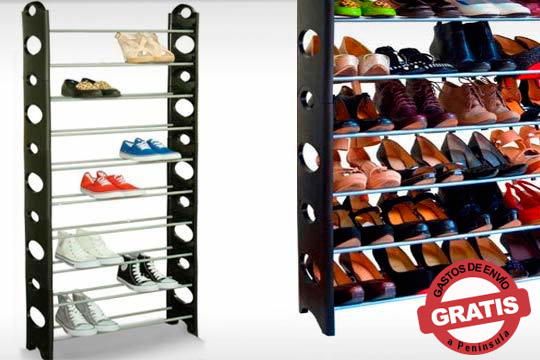 Zapatero vertical para 30 pares ¡Ligero y fácil de montar!