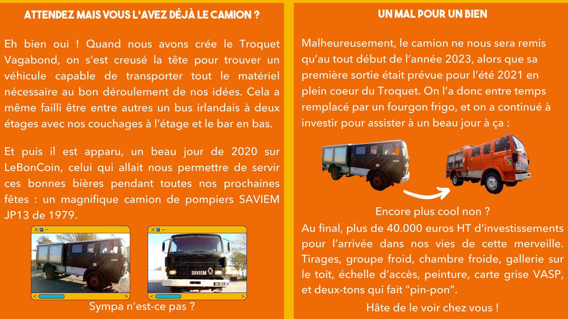 Dernier jour pour soutenir Pinpon et le Troquet Vagabond