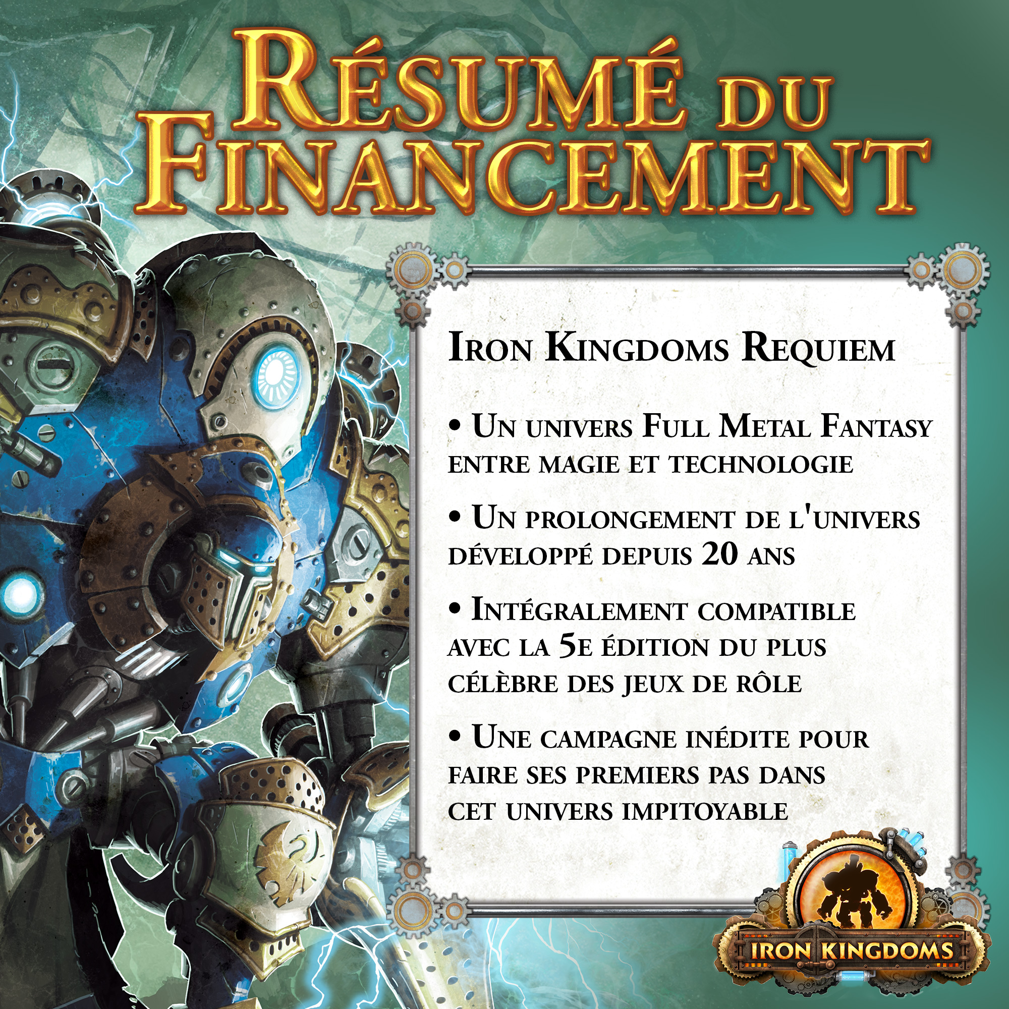 Iron Kingdoms le jeu de rôle Full Metal Fantasy Ulule