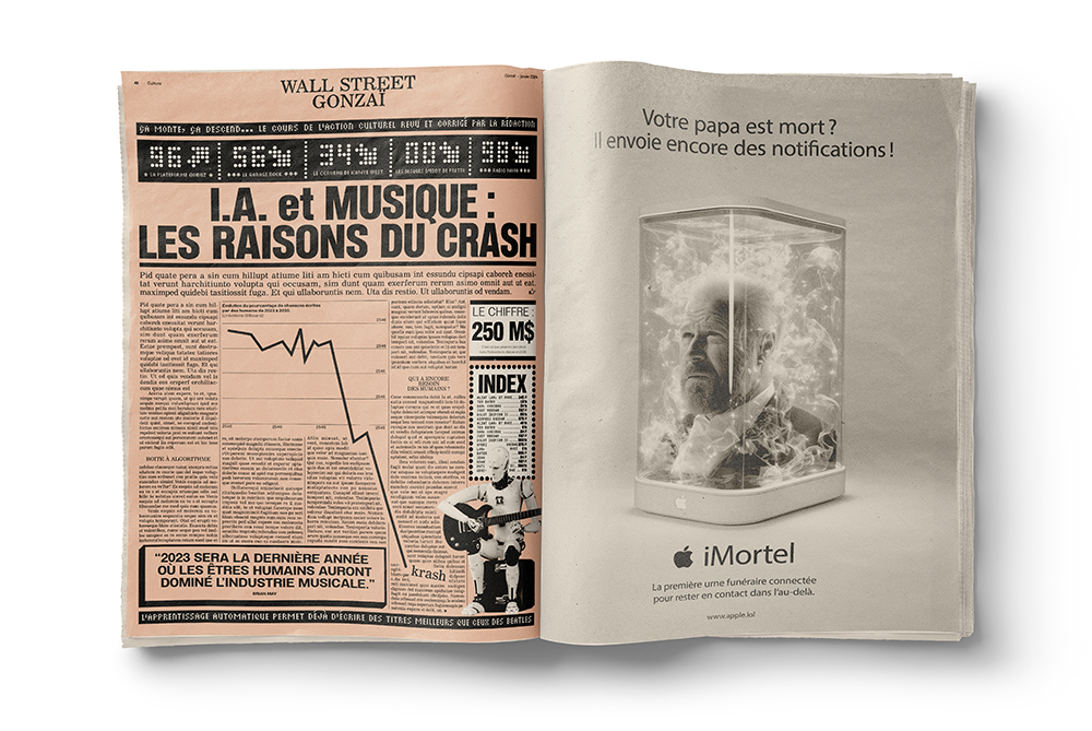 WALL STREET GONZAI LE COURS DE L'ACTION CULTUREL ET Votre papa est mort? envoie encore des notifications! I.A. et MUSIQUE : . LES RAISONS DU CRASH Pid quate pera a sin cum hillupt atiume liti am hieti cum quibusam int essundu cipsapi volupta qui occusam, sim dunt quam exerferum of eat maximped tasitiossit fuga. qui Uta dis vendam LE CHIFFRE 250 INDEX 2023 SERA LA DERNIÈRE ANNÉE OU LES HUMAINS AURONT iMortel DOMINE L'INDUSTRIE La première ume funéraire connectée pour rester en contact dans AUTOMATIQUE PERMET DEJA TITRES MEILLEURS QUE DES BEATLES apple