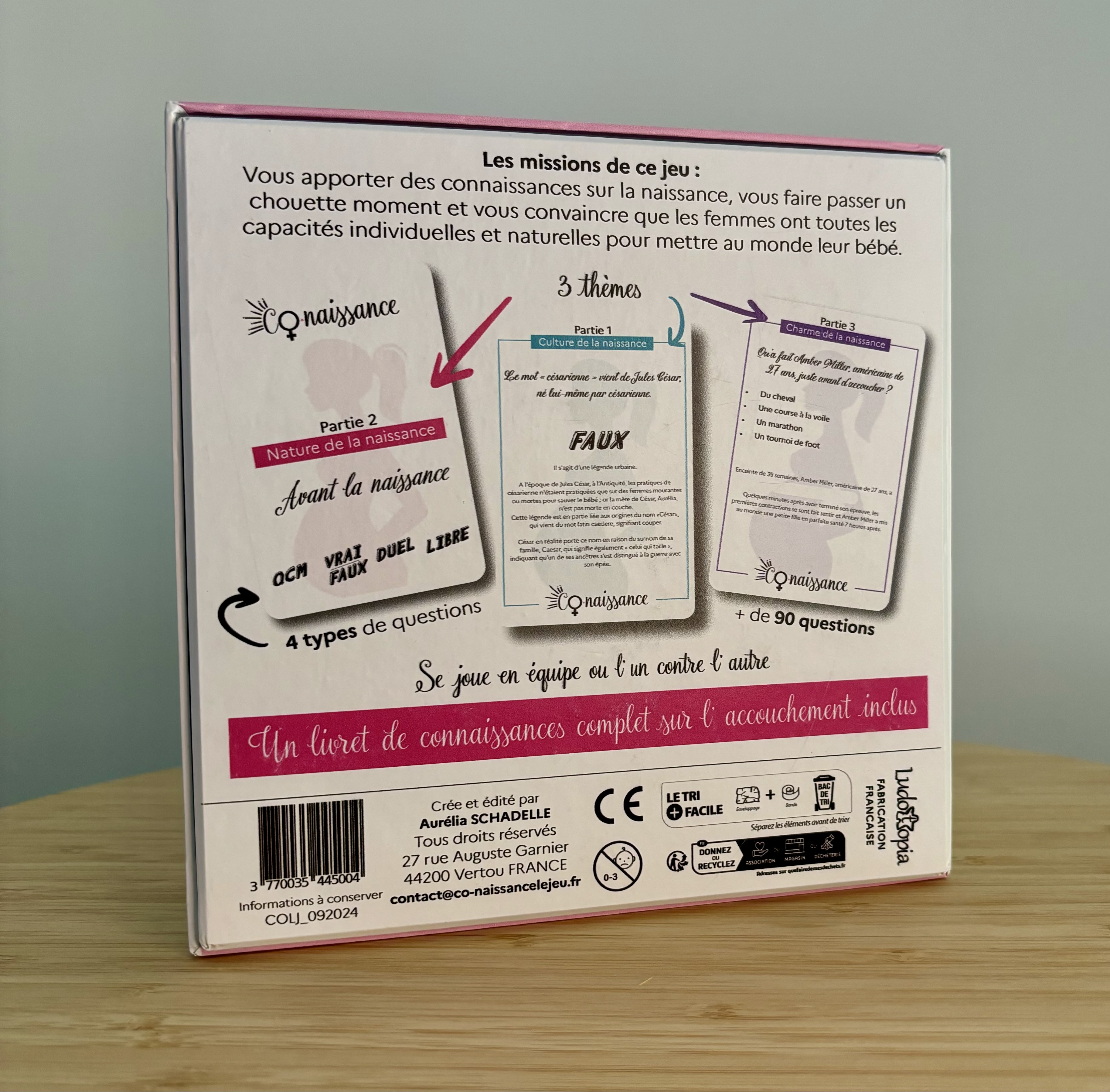 Conaissance, 1er jeu d'ambiance sur la naissance naturelle Ulule