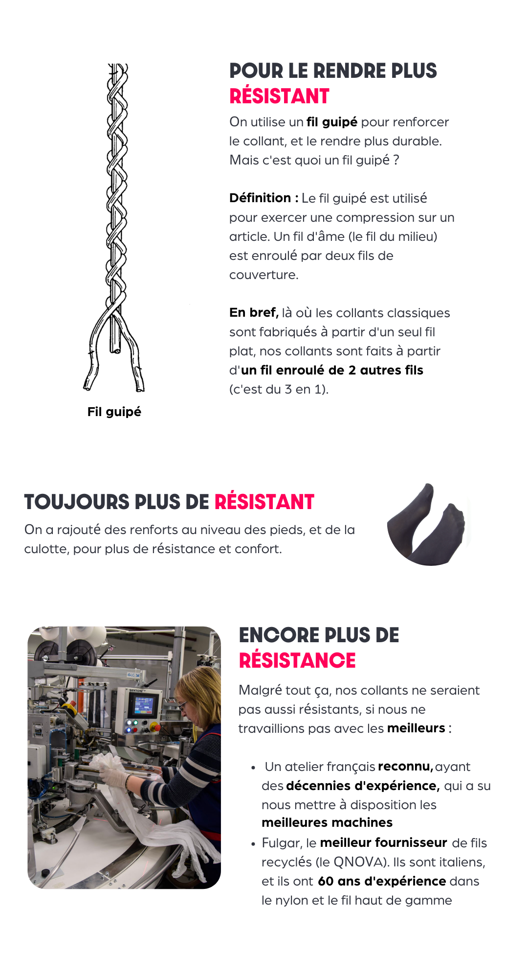 Collant Résistant Confortable - Taille Unique, Noir, Neuf Avec étiquettes, Ne File Pas