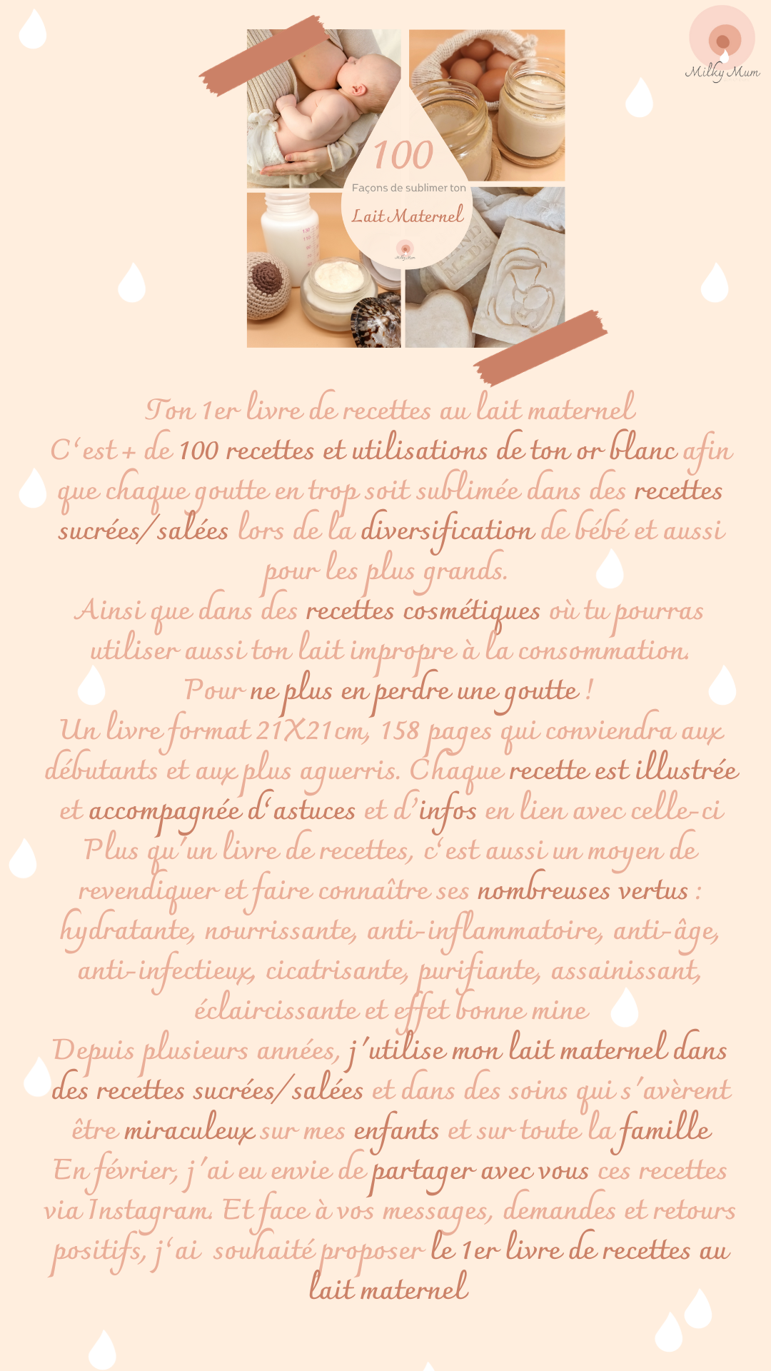 100 façons de sublimer ton lait maternel