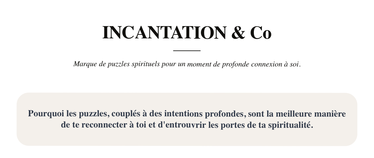 Puzzles Incantation and Co💫