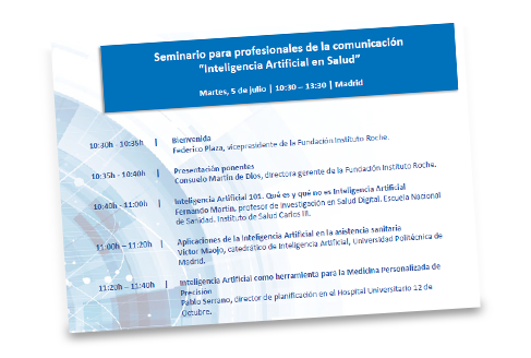 Seminario para Profesionales de la Comunicación"Inteligencia Artificialen salud"