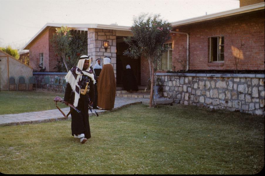 مراسم استقبال الملك سعود في أرامكو