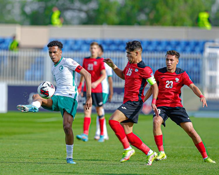 الأخضر الشاب يفوز برباعية أمام فلسطين ويتأهل لنهائي كأس العرب تحت 20 عامًا الأخضر الشاب يفوز برباعية أمام فلسطين ويتأهل لنهائي كأس العرب تحت 20 عامًا